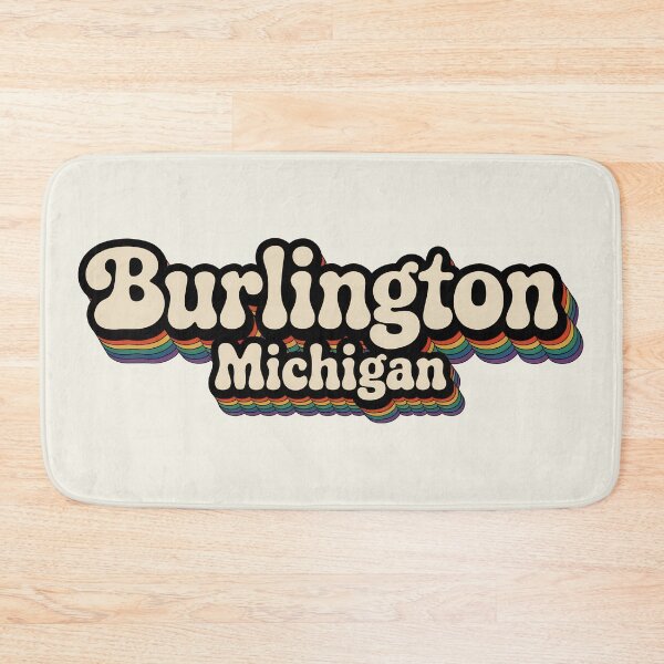 Item preview, Burlington Michigan Groovy Retro 70s Font Design designed and sold by TheOldMittenIllustrated.