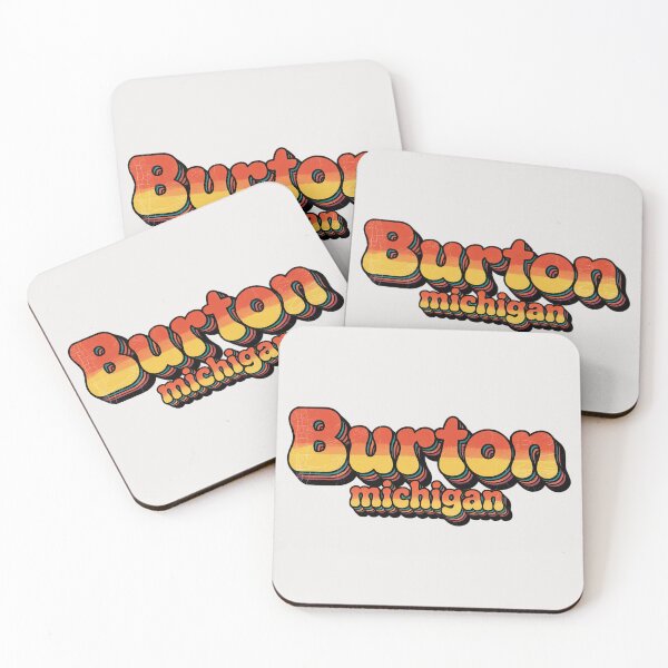 Item preview, Burton Michigan Groovy Retro 70s Font Design designed and sold by TheOldMittenIllustrated.