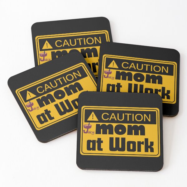 Item preview, CAUTION: Mom at Work designed and sold by JuicyDecor.