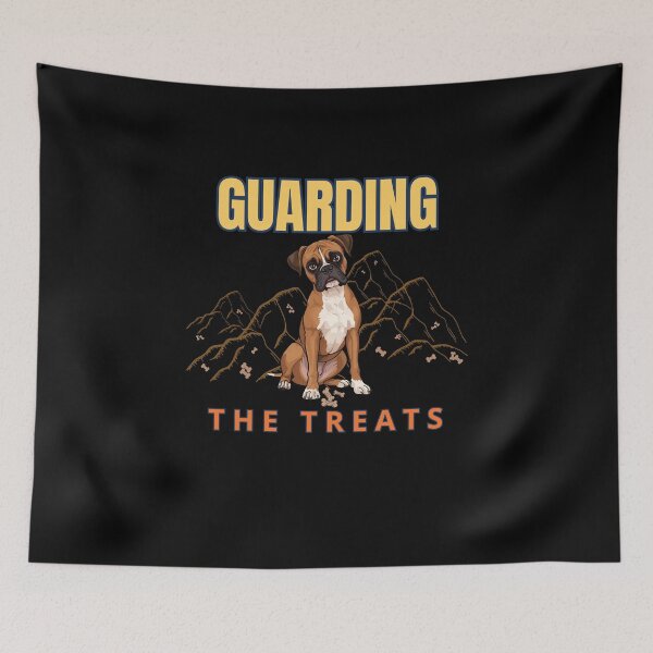 Item preview, Guarding the Treats – Funny Boxer Dog Design designed and sold by Kotalo.