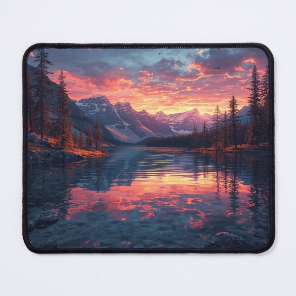 Item preview, Mountain Lake at Sunset designed and sold by Lushella Vault Collections.