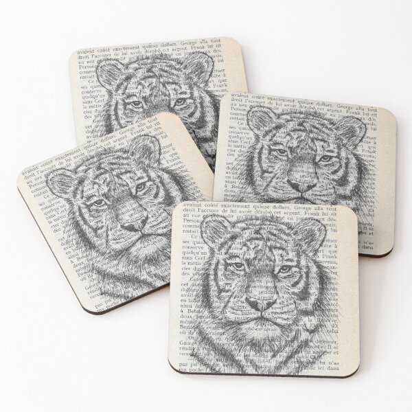 Item preview, Tiger Book Page designed and sold by Marilou-Art.