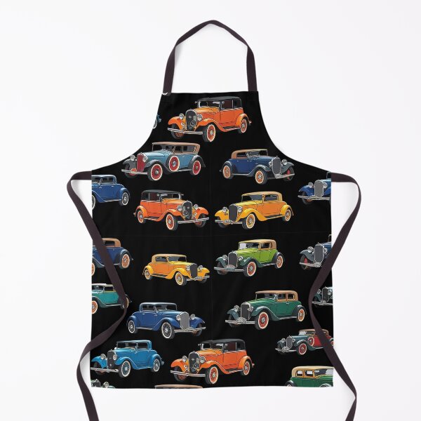 Item preview, Vintage Classic Car Pattern – Retro Automobile Design - BLACK designed and sold by PAPIRO SIGLO XXI.
