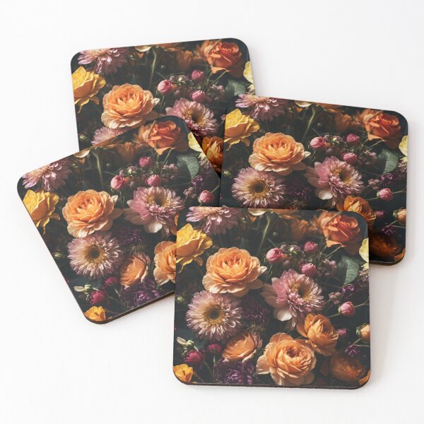 Item preview, Dark Fall Roses – Abundant Autumn Floral Artwork designed and sold by EmeraldeaArt.