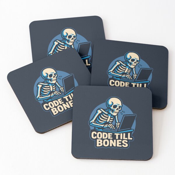 Item preview, Skeleton Coder – Code Till Bones Pun designed and sold by Dazzlement.