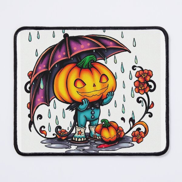 Item preview, Halloween Cute Pumpkin child character art illustration kawaii trick or treat designed and sold by Vintage Designs +.