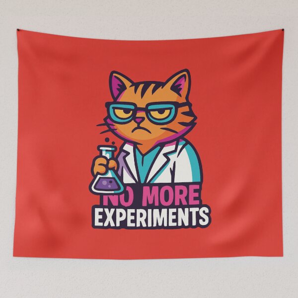 Item preview, Science Cat – No More Experiments Pun designed and sold by Dazzlement.