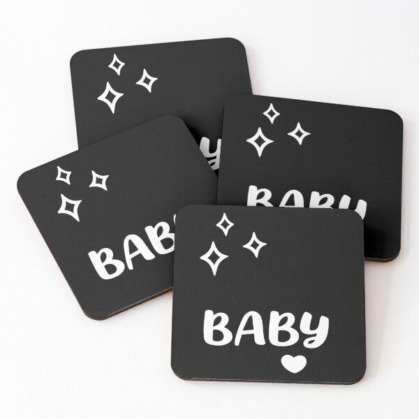 Item preview, Minimalist "Baby Saja" bib, graphic elements (for dark pieces) designed and sold by Moonshroomarts.