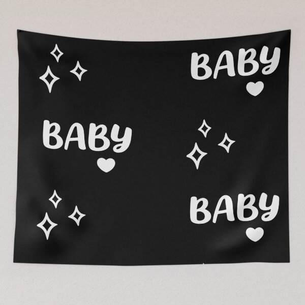 Item preview, Minimalist "Baby Saja" bib, graphic elements (for dark pieces) designed and sold by Moonshroomarts.