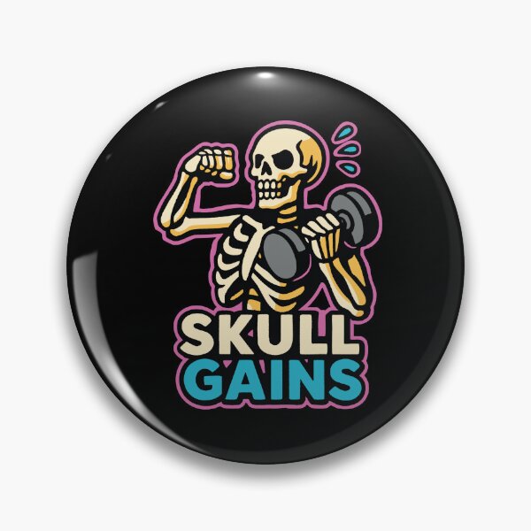 Item preview, Skeleton Gym – Skull Gains Pun designed and sold by Dazzlement.