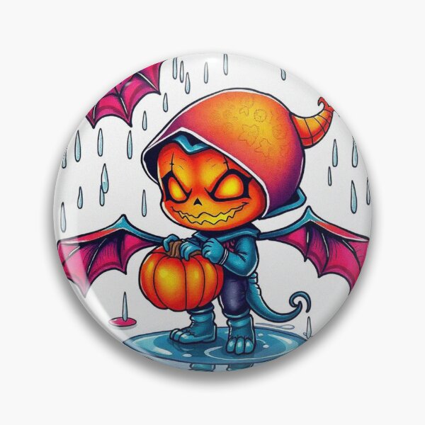 Item preview, Halloween Cute Pumpkin child character art illustration kawaii trick or treat designed and sold by Vintage Designs +.