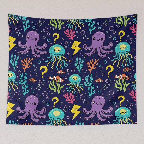 Item preview, Adorable Under the Sea Creature Pattern designed and sold by Owcomm.