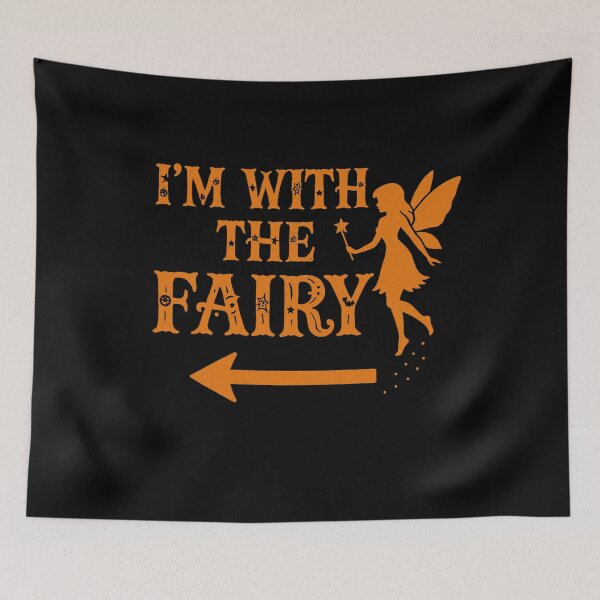 Item preview, I’m With The Fairy Easy Costume Tee – Sarcastic Halloween Gag Gift for Couples designed and sold by YourgiftShop.
