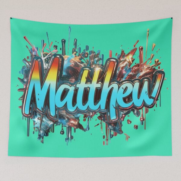 Item preview, Matthew Graffiti Style Name Art designed and sold by AlexLineArt.