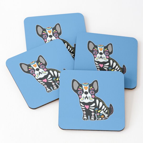 Item preview, Sugar Skull Boston Terrier – Day of the Dead Dog Art designed and sold by Arismatica Design.