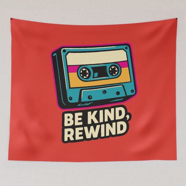 Item preview, Cassette Tape – Be Kind Rewind Pun designed and sold by Dazzlement.