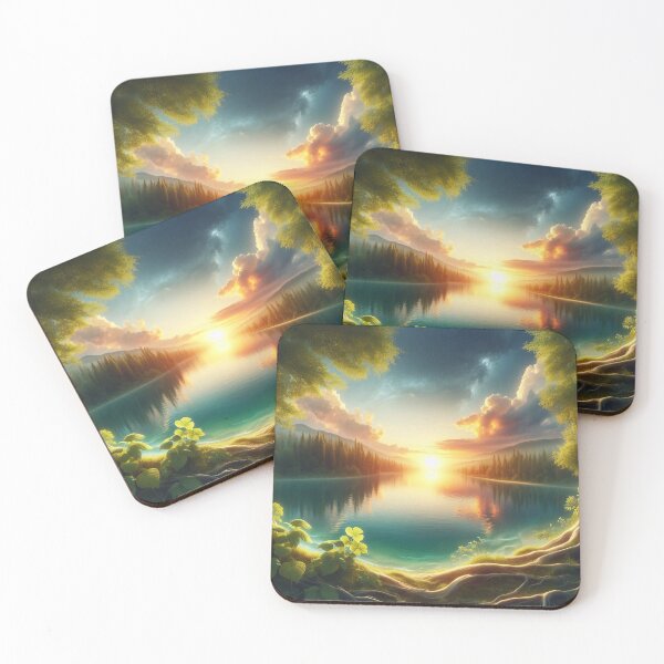 Item preview, Tranquil Serenity, Lake Sunrise Landscape designed and sold by loveandlightrb.