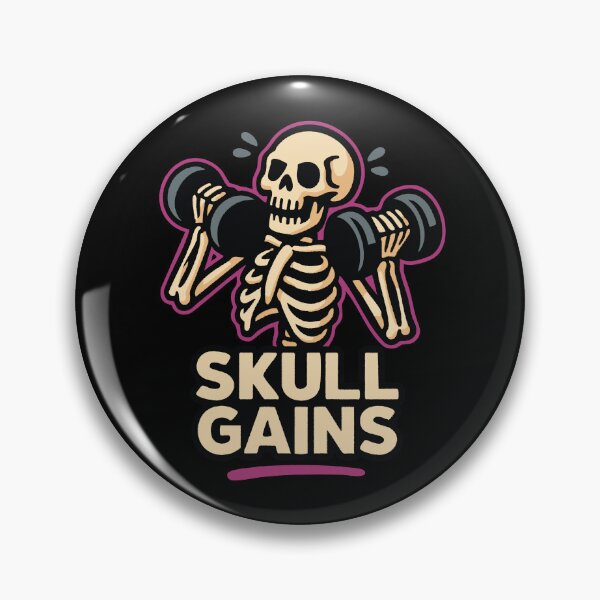 Item preview, Skeleton Gym – Skull Gains Pun designed and sold by Dazzlement.