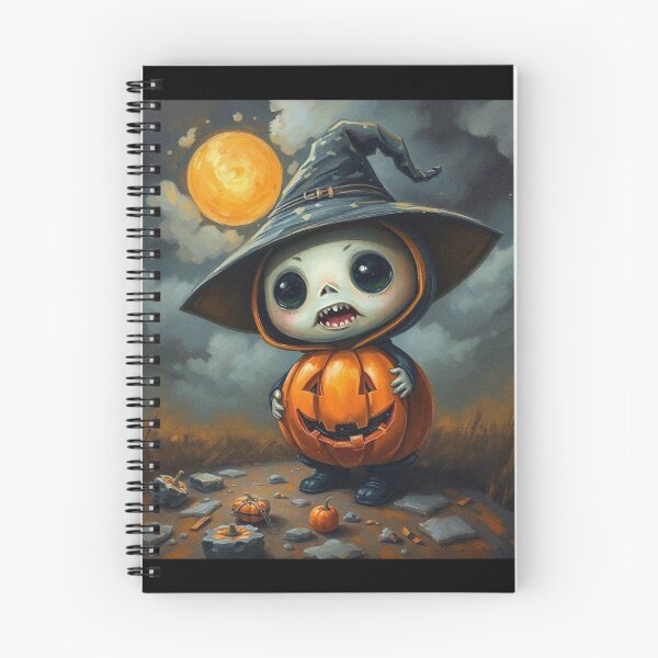 Item preview,  Halloween Cute Pumpkin child character art illustration kawaii trick or treat designed and sold by Vintage Designs +.