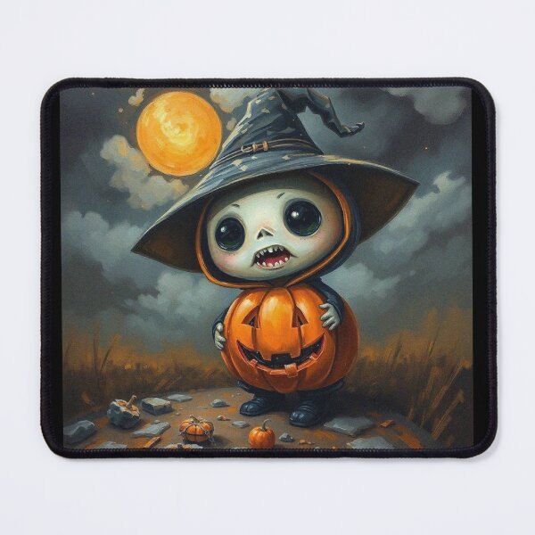 Item preview,  Halloween Cute Pumpkin child character art illustration kawaii trick or treat designed and sold by Vintage Designs +.