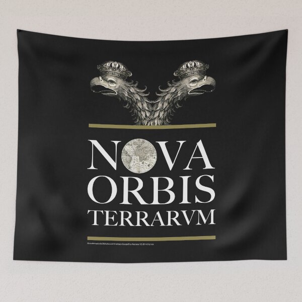 Item preview, Nova Orbis Terrarum Black - Double-headed Crowned Eagle | Classical Latin and Aesthetics Dark Academia | Vintage Historical Design designed and sold by Printspiration, Explore Unique Art & Designs.