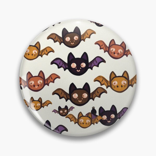 Item preview, Cute kawaii Halloween Bats pattern art designed and sold by Vintage Designs +.