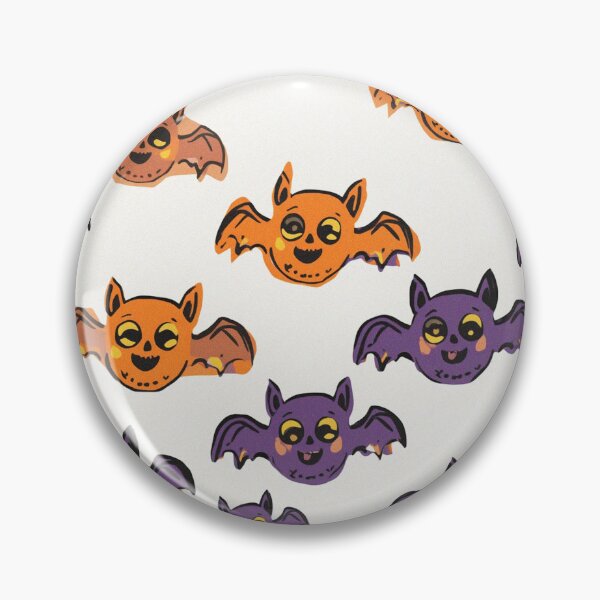 Item preview, Cute kawaii Halloween Bats pattern art designed and sold by Vintage Designs +.
