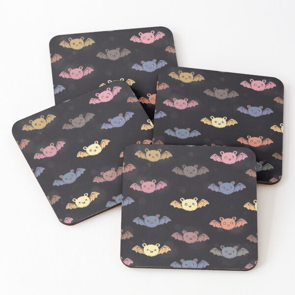 Item preview, Cute kawaii Halloween Bats pattern art designed and sold by Vintage Designs +.