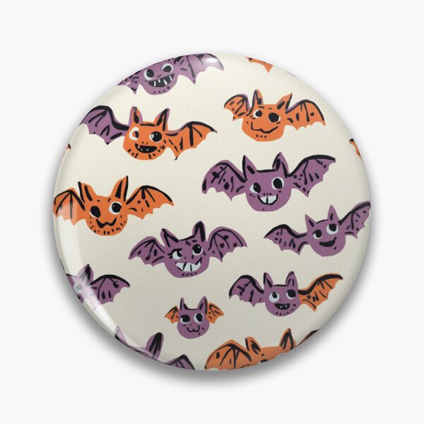 Item preview, Cute kawaii Halloween Bats pattern art designed and sold by Vintage Designs +.