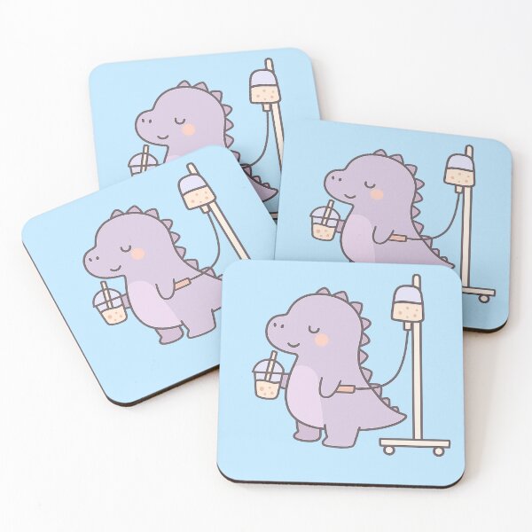 Item preview, Cute Pastel Tea Rex Dinosaur Drink Bubble Tea  designed and sold by Yuki Shop.