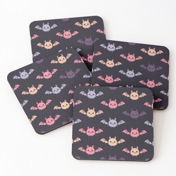 Item preview,  Cute kawaii Halloween Bats pattern art designed and sold by Vintage Designs +.