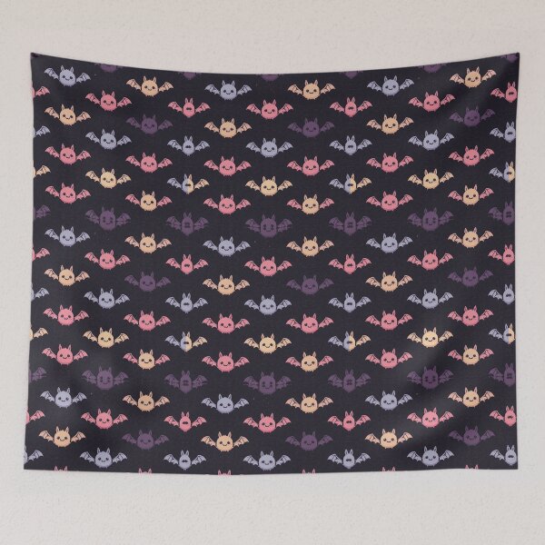 Item preview,  Cute kawaii Halloween Bats pattern art designed and sold by Vintage Designs +.