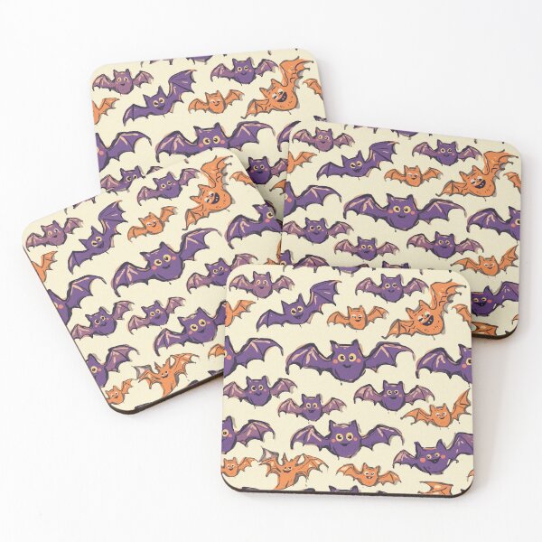 Item preview, f Cute kawaii Halloween Bats pattern art designed and sold by Vintage Designs +.