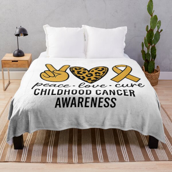 Item preview, Peace Love Cure – Childhood Cancer Awareness Gold Ribbon Design designed and sold by DailyDrivesct.