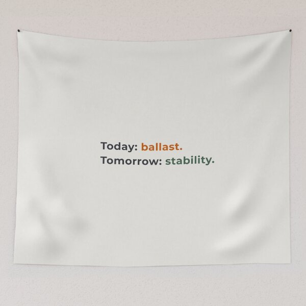 Item preview, “Today ballast, tomorrow stability: your silent evolution.”  designed and sold by chapeto.