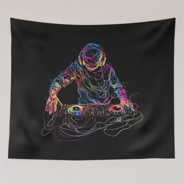 Item preview, colorfull dj neon designed and sold by CanvasRebel.