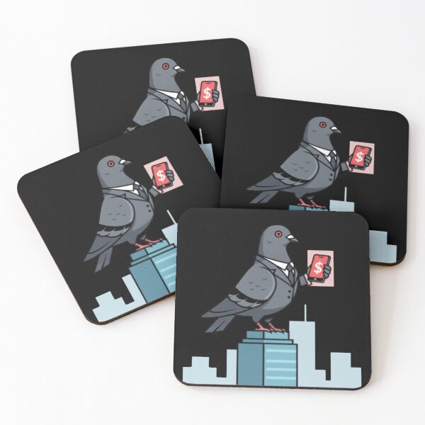 Item preview, Corporate Pigeon Boss – Funny Minimalist Vector with Dollar Phone designed and sold by Whisky1111.