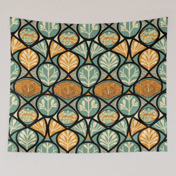 Item preview, Art Nouveau Inspired Organic Leaf Pattern designed and sold by Owcomm.