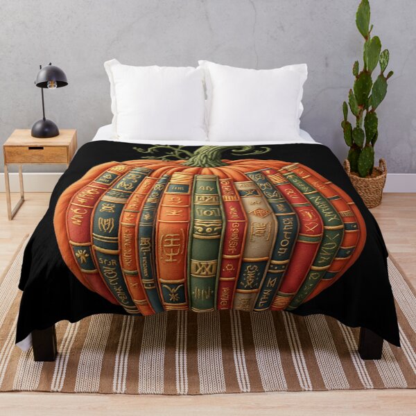 Item preview, Fall Pumpkin Book Stack Halloween Library Reading Design designed and sold by ArtDesignTp.
