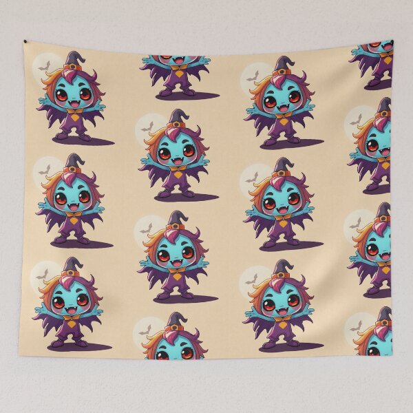 Item preview,  Halloween Cute Pumpkin child character art illustration kawaii trick or treat designed and sold by Vintage Designs +.