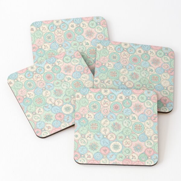 Item preview, Delicate Pastel Mandala and Nature Icon Pattern designed and sold by Owcomm.