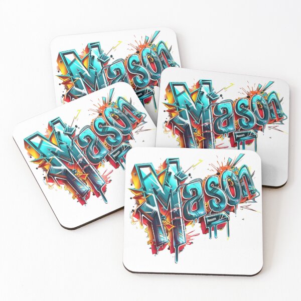 Item preview, Mason Graffiti Street Art Name Design designed and sold by AlexLineArt.