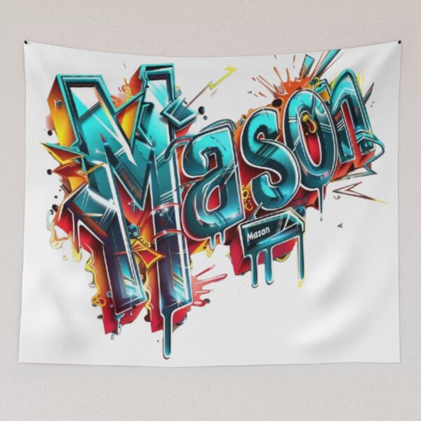 Item preview, Mason Graffiti Street Art Name Design designed and sold by AlexLineArt.