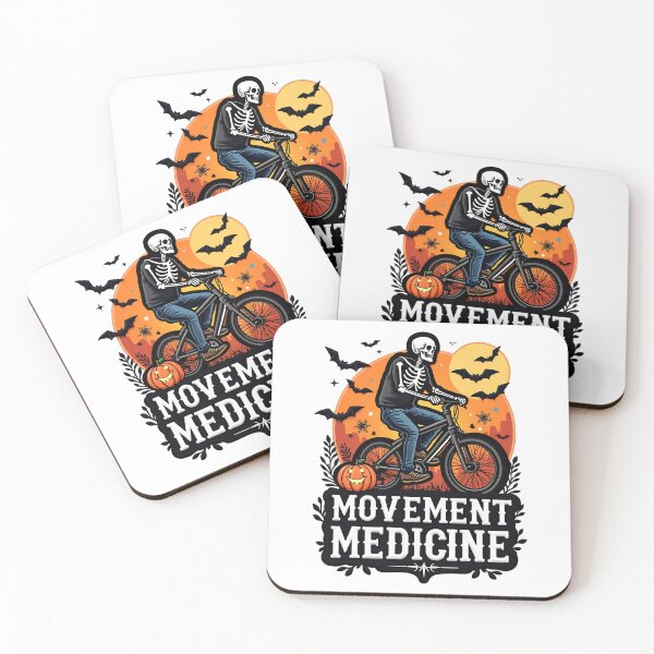 Item preview, Movement is Medicine Skeleton Halloween Bike Rider Design designed and sold by ArtDesignTp.