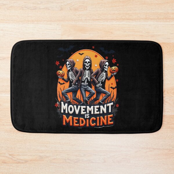 Item preview, Movement is Medicine Skeleton Dance Halloween Pumpkin Design designed and sold by ArtDesignTp.