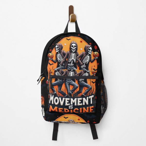 Item preview, Movement is Medicine Skeleton Dance Halloween Pumpkin Design designed and sold by ArtDesignTp.