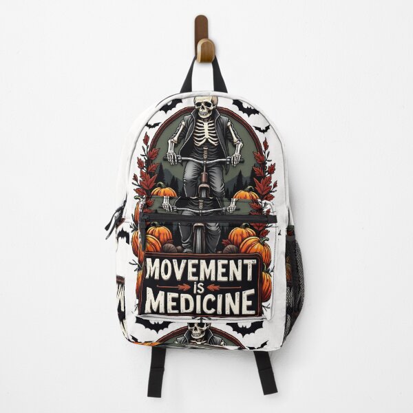 Item preview, Movement is Medicine Skeleton Bike Rider Halloween Design designed and sold by ArtDesignTp.