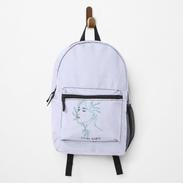 Item preview, Inner Light Neon Glow Line Art Face - Dreamy Woman with Floral Glow Design designed and sold by PriyaMagic.