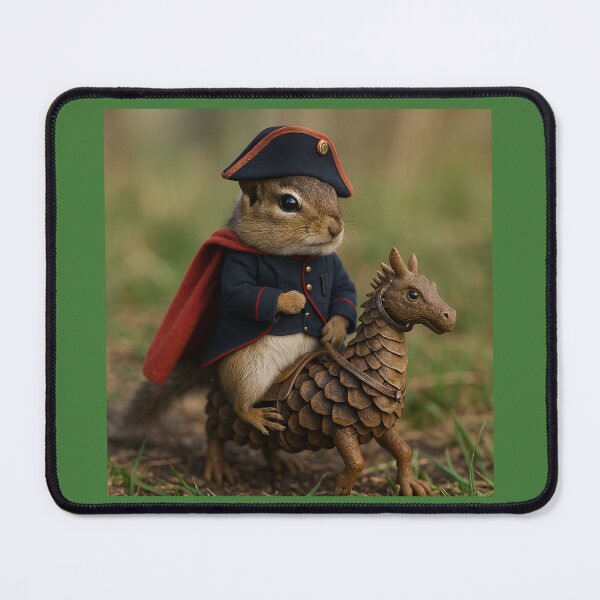 Aperçu de l'œuvre Chipmunk Napoléon sur un cheval en pomme de pin créée et vendue par Tridentulus.