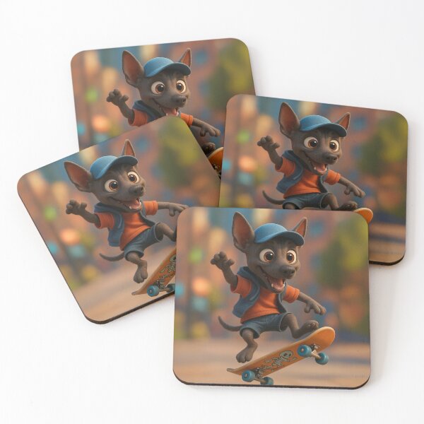Item preview, Skater Xoloitzcuintli designed and sold by Sillytoe.